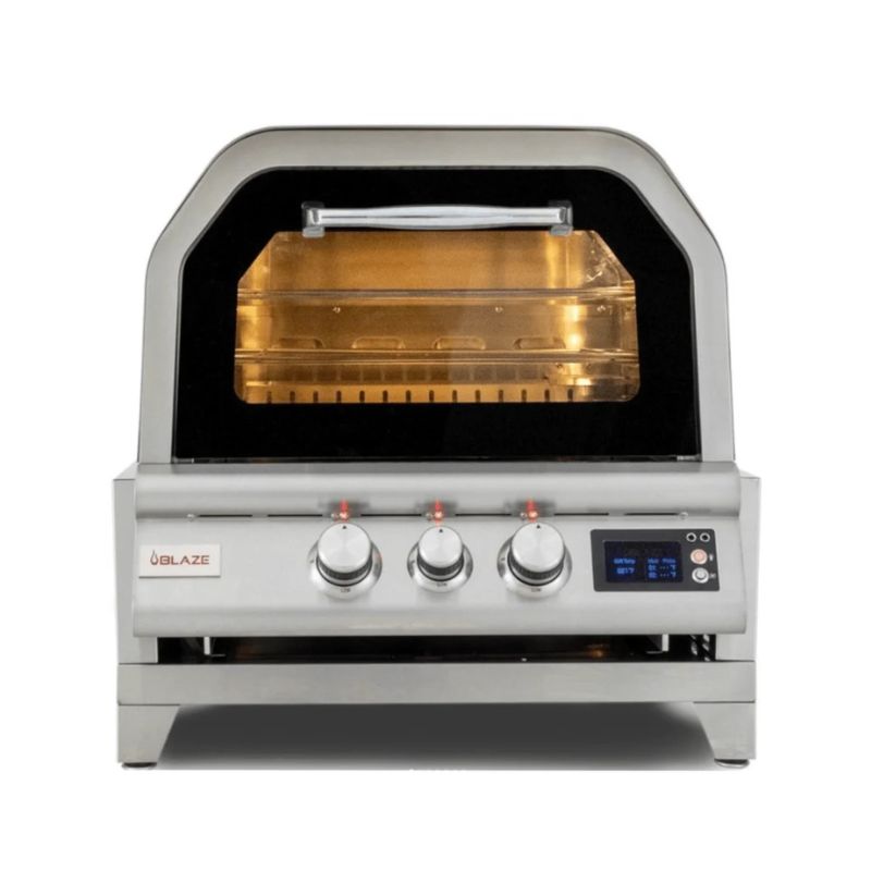 Blaze 24-Inch Stainless Steel Outdoor Pizza Oven with Rotating Stone - View 1