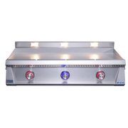 Le Griddle Pro Series 105 41" 3-Burner Liquid Propane Griddle With Lights and 6MM Plate