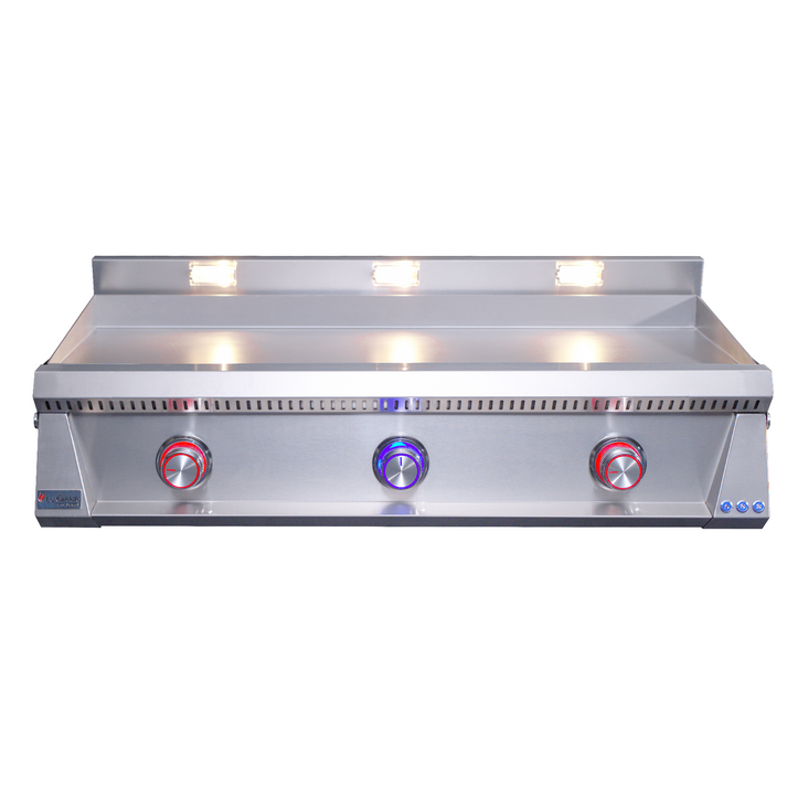 Le Griddle Pro Series 105 41" 3-Burner Liquid Propane Griddle With Lights and 6MM Plate