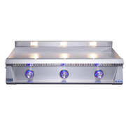 Le Griddle Pro Series 105 41" 3-Burner Natural Gas Griddle With Lights and 6MM Plate