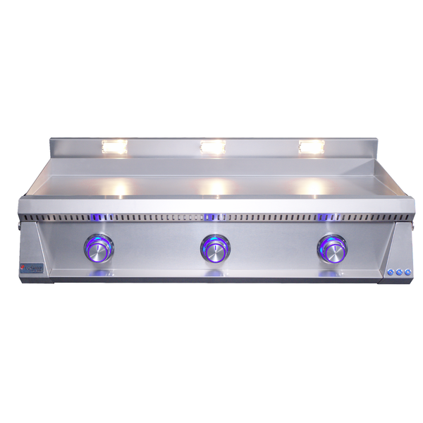 Le Griddle Pro Series 105 41" 3-Burner Natural Gas Griddle With Lights and 3MM Plate