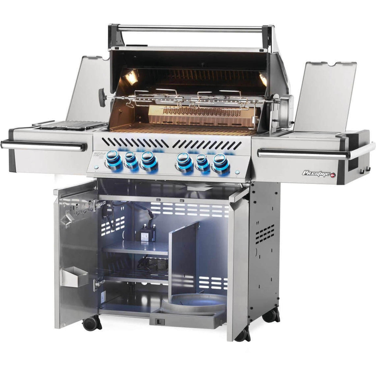 Napoleon Prestige PRO 500 67" Freestanding Natural Gas Grill With Infrared Side and Rear Burners - View 4