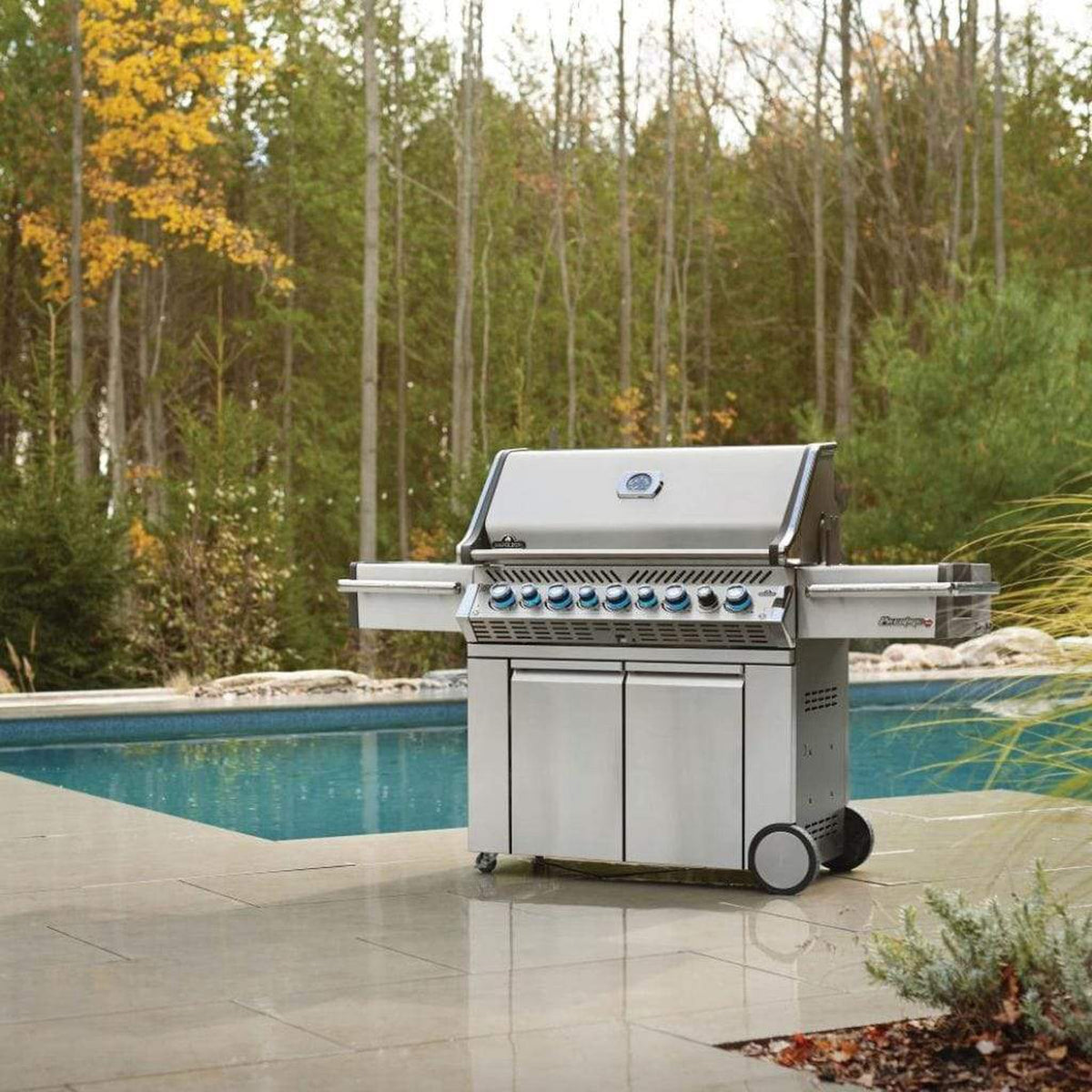 Napoleon Prestige PRO 665 77" Freestanding Natural Gas Grill With Infrared Side and Rear Burners - View 4
