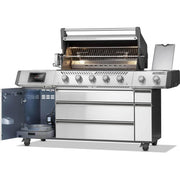 Napoleon Prestige PRO 665 Elite 77" 5 Main Burners Freestanding Propane Gas Grill With Smart Technology & Electric Smoker Box
