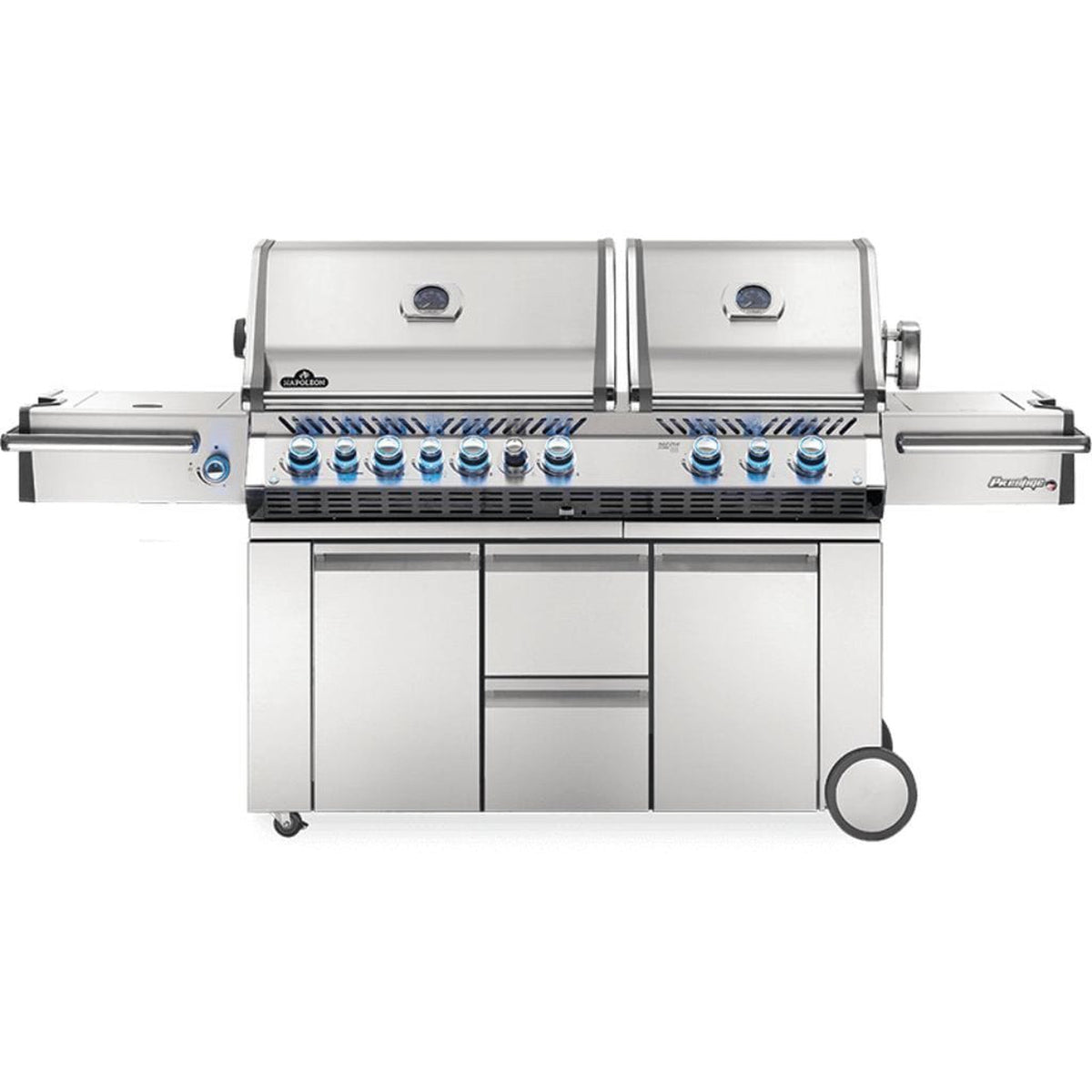 Napoleon Prestige PRO 825 94" Freestanding Natural Gas Grill With Power Side Burner, Infrared Rear & Bottom Burners - View 2