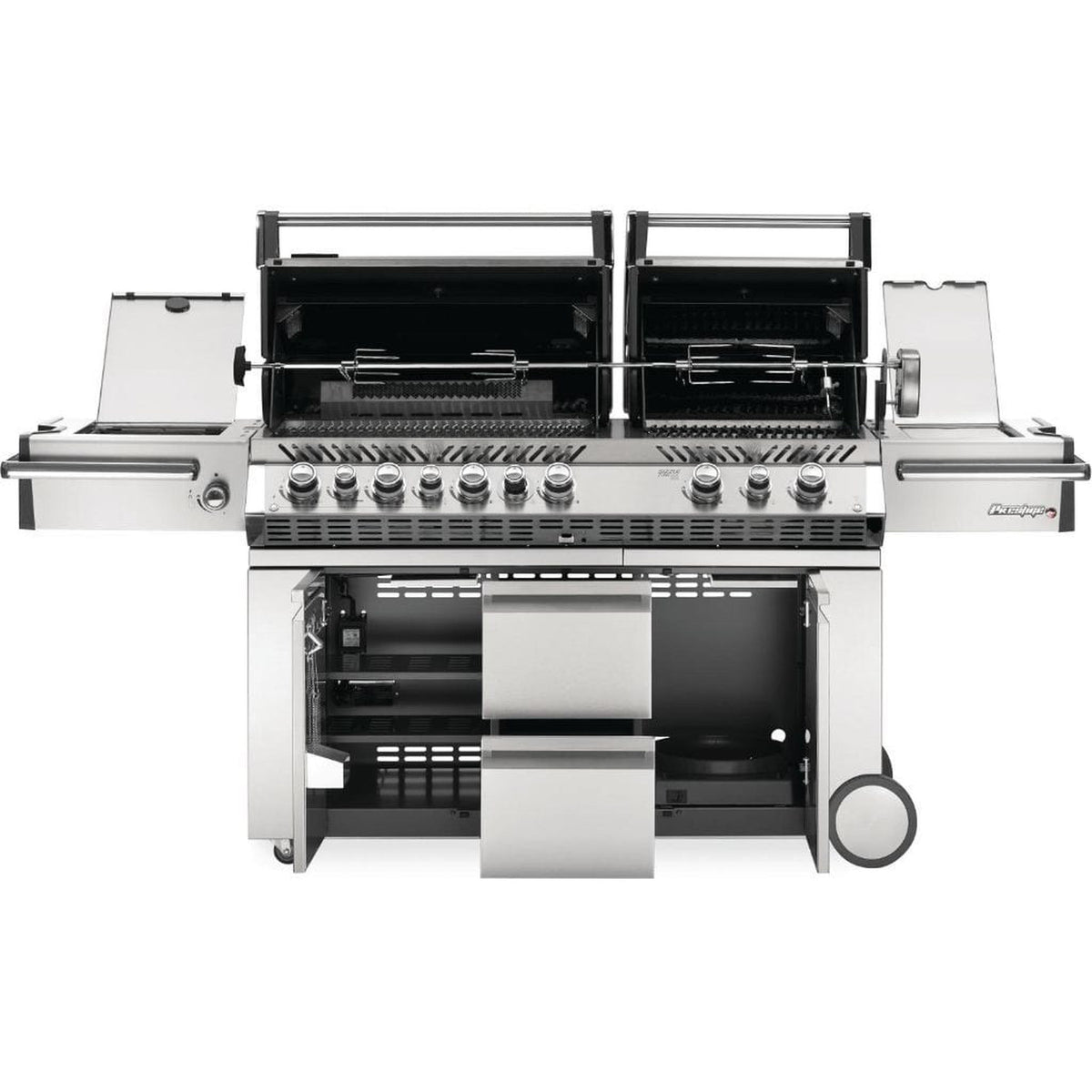 Napoleon Prestige PRO 825 94" Freestanding Natural Gas Grill With Power Side Burner, Infrared Rear & Bottom Burners - View 3