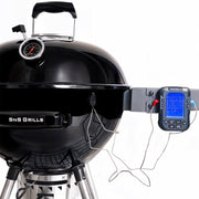 Sns Grills 22" Black Slow 'N Sear Kettle Charcoal Grill w/ Side Shelf - View 9