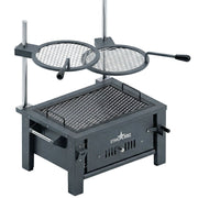 Sunstone StarBBQ 24" Countertop Charcoal Griller Base w/Post-Mount Griller Rim & ExGrate Cooking Grate