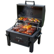 Sunstone StarBBQ 24" Charcoal Griller Base w/Smoker Hood & ExGrate Rim Insert Cooking Grate