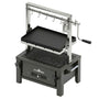 Sunstone StarBBQ 24" Charcoal Griller Base with Santa Maria Rim & Raised Sear Rim Insert on BBQ Cart (Standard)