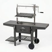 Sunstone StarBBQ 24" Charcoal Griller Base with Santa Maria Rim & Raised Sear Rim Insert on BBQ Cart (Deluxe)