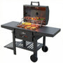 Sunstone StarBBQ 24" Charcoal Griller Base with Smoker Hood,  ExGrate Rim Insert Cooking Grate & BBQ Cart