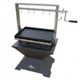 Sunstone StarBBQ 24" Smokeless Fire-Pit Base With Santa Maria Rim & the Raised Griddle Insert & ExGrate Cooking Grate