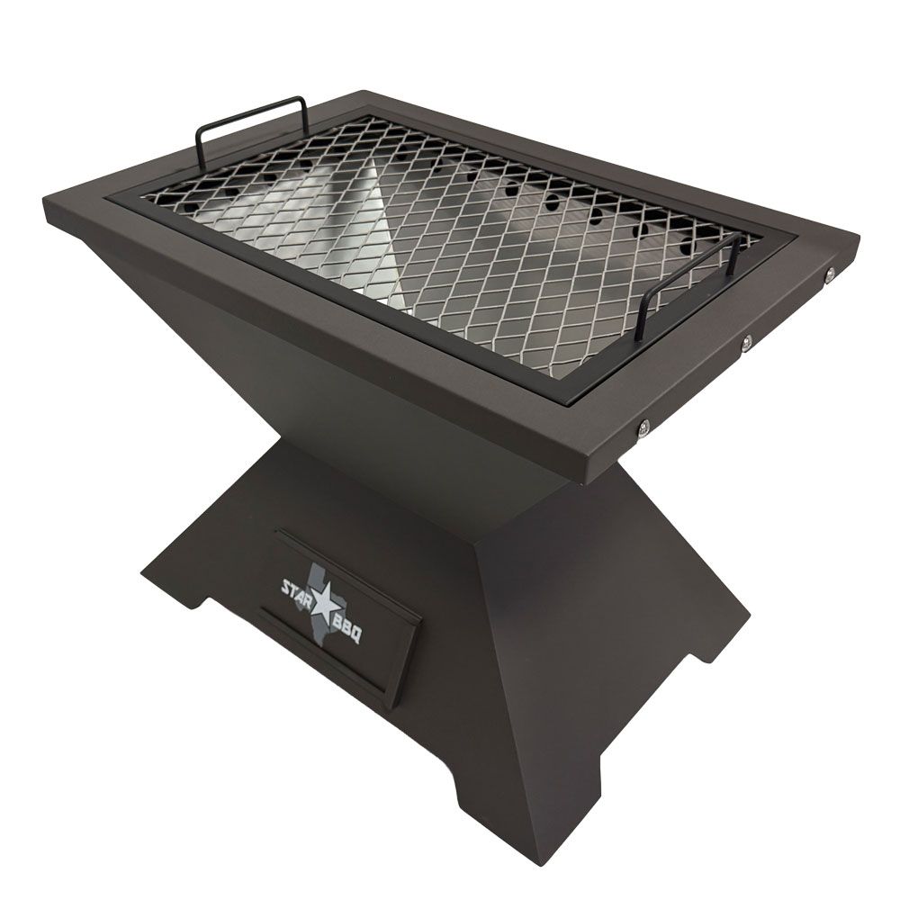 Sunstone StarBBQ 24" Smokeless Fire-Pit Base with Base Rim & the ExGrate Rim Insert Cooking Grate