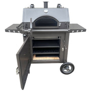 Sunstone StarBBQ 34" Charcoal Smoker & Pizza Oven Combo Griller Cart