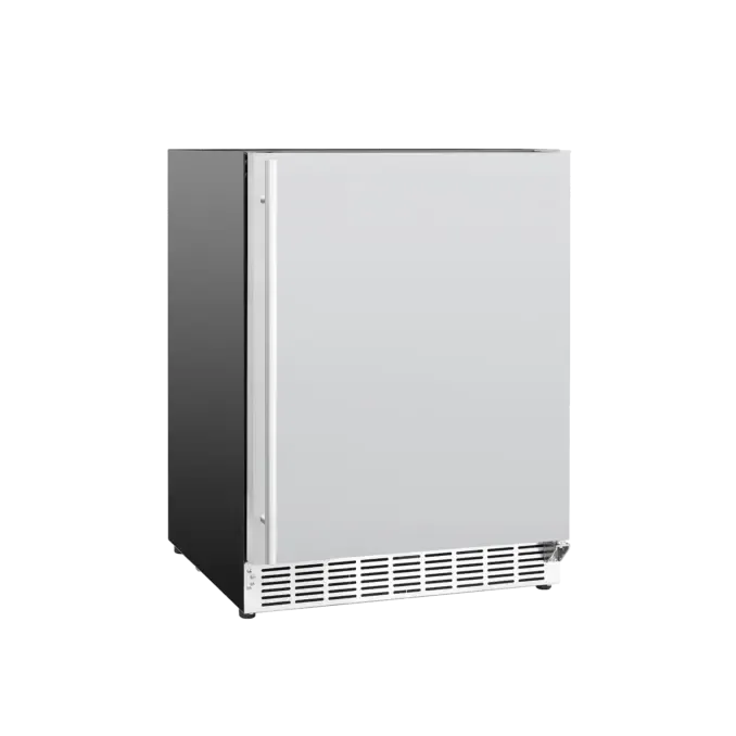 TrueFlame 24" 5.1 Cu. Ft. Outdoor Rated Refrigerator With Stainless Steel Reversible Door