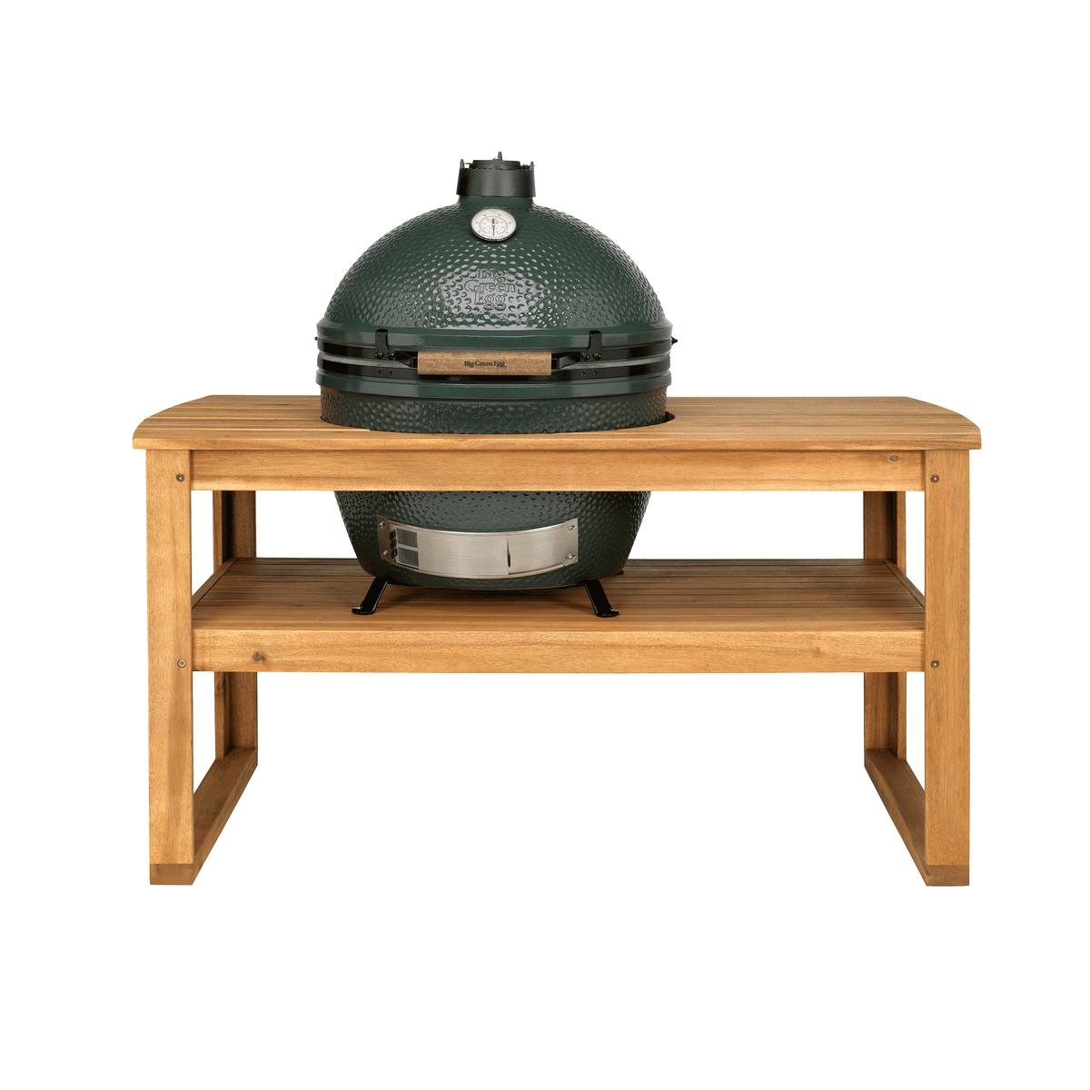 Big Green Egg XLarge with Custom Solid Acacia Table Bundle